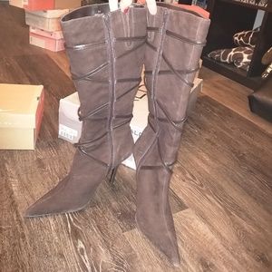 Aldo suede calf high boots